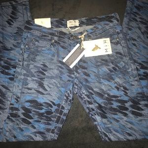 MiH hand Italian painted jeans. New with tags